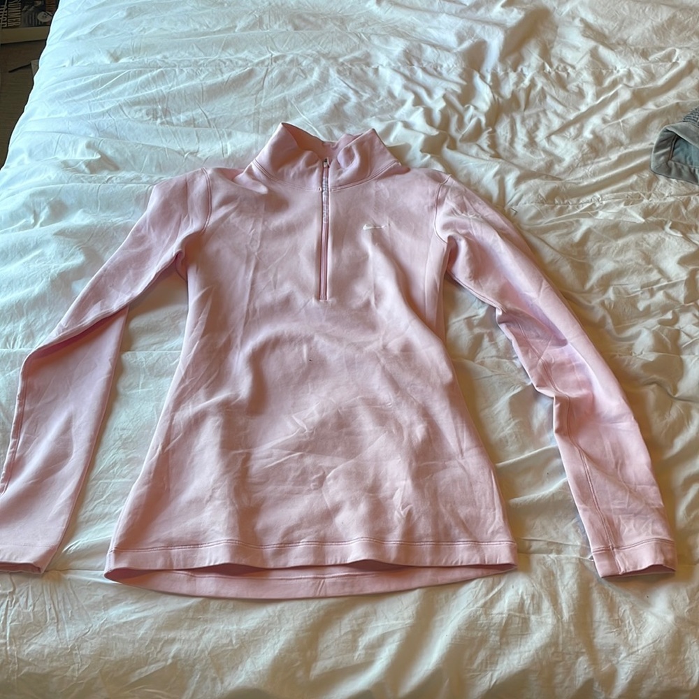 light pink nike quarter zip